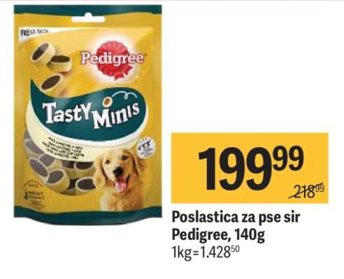 Poslastica za pse sir Pedigree, 140g