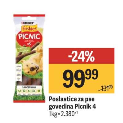 Poslastice za pse govedina Picnik, 4