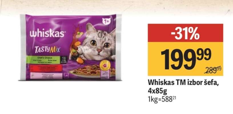 WHISKAS TM izbor šefa 4x85g