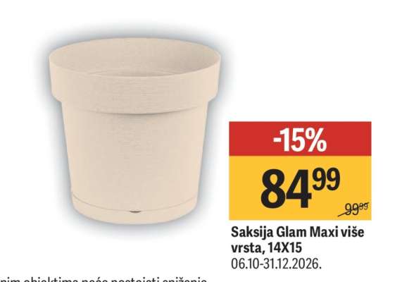 Saksija Glam Maxi više vrsta, 14X15