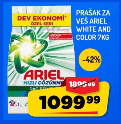 Prašak za veš Ariel White and Color 7kg