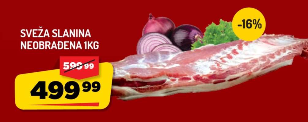 Sveža slanina neobrađena 1kg