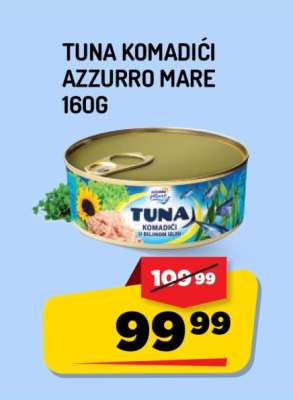 Tuna Komadići Azzurro Mare 160g