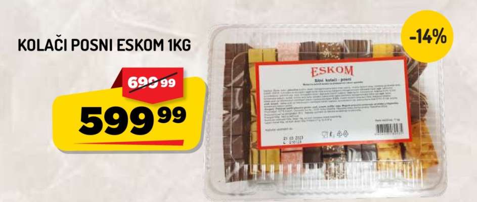 KOLAČI POSNI ESKOM 1kg