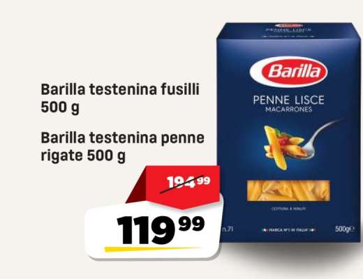 Barilla testenina fusilli 500 g / Barilla testenina penne rigate 500 g