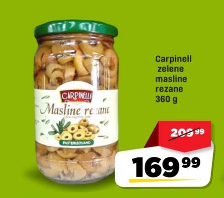 Carpinell zelene masline rezane 360 g