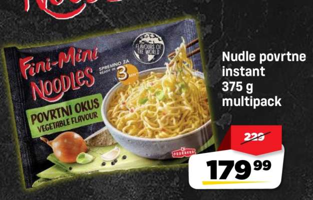Nudle povrtne instant 375 g multipack