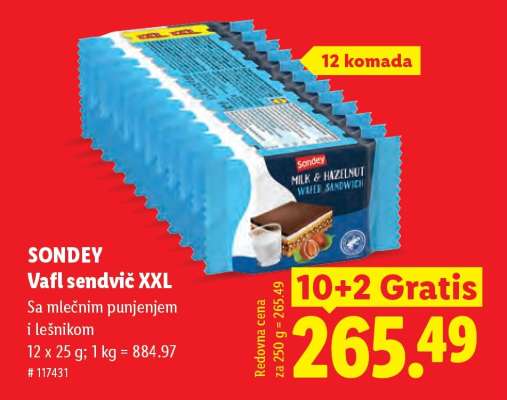 Sondey Vafl sendvič XXL