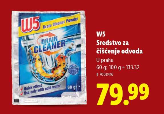 W5 Sredstvo za čišćenje odvoda