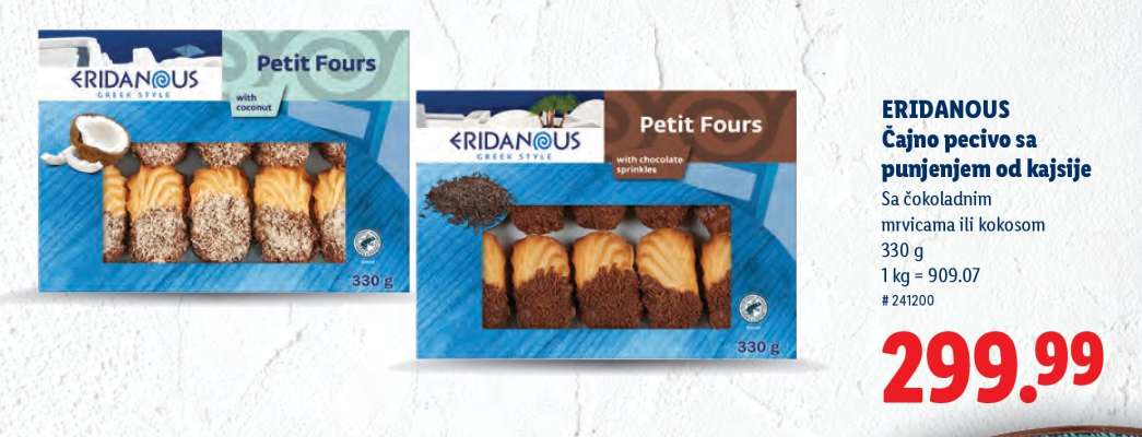 Eridanous Čajno pecivo sa punjenjem od kajsije