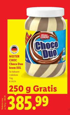 Mister Choc Choco Duo krem XXL