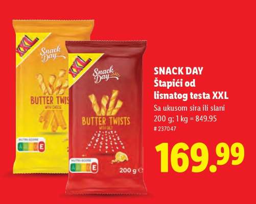 Snack Day Štapići od lisnatog testa XXL