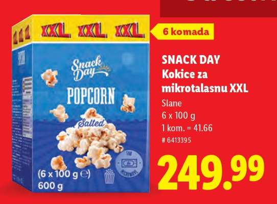 Snack Day Kokice za mikrotalasnu XXL