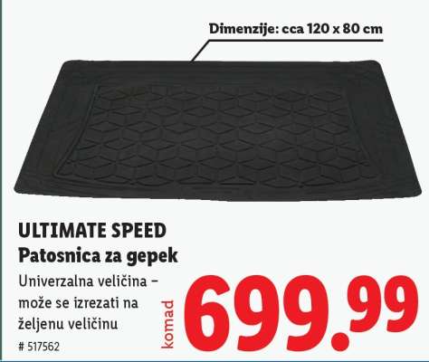ULTIMATE SPEED Patosnica za gepek