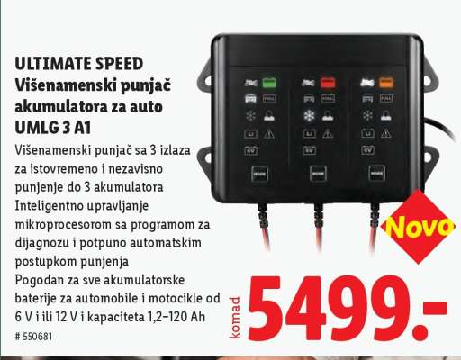 ULTIMATE SPEED Višenamenski punjač akumulatora za auto UMLG 3 A1
