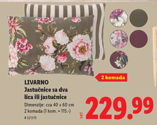 LIVARNO Jastučnice