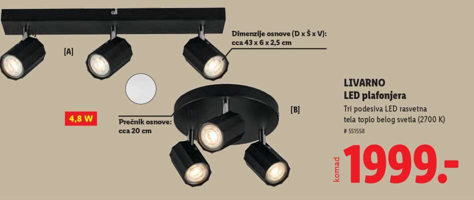 LIVARNO LED plafonjera