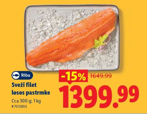 Sveži filet losos pastrmke