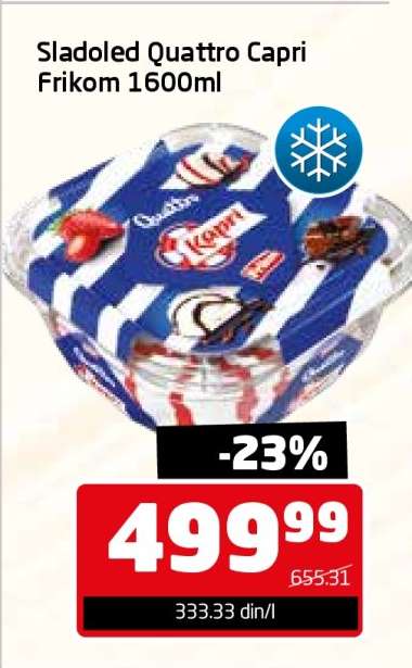 Sladoled Quattro Capri Frikom 1600ml