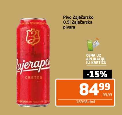 Pivo Zaječarsko 0.5l Zaječarska pivara