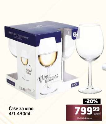Čaše za vino 4/1 430ml