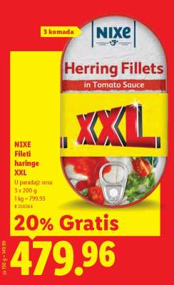 NIXE Fileti haringe XXL