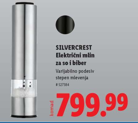 SILVERCREST Električni mlin za so i biber