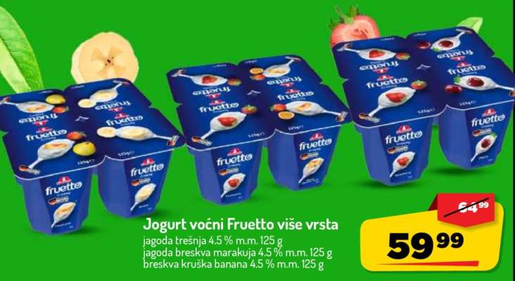 Jogurt voćni Fruetto više vrsta