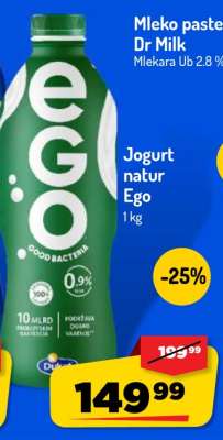 Jogurt natur Ego