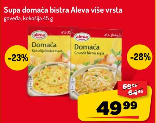 Supa domaća bistra Aleva više vrsta