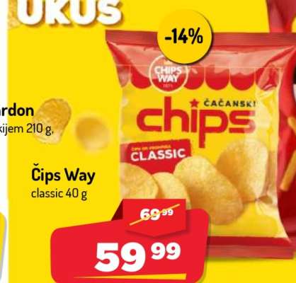 Čips Way classic 40 g