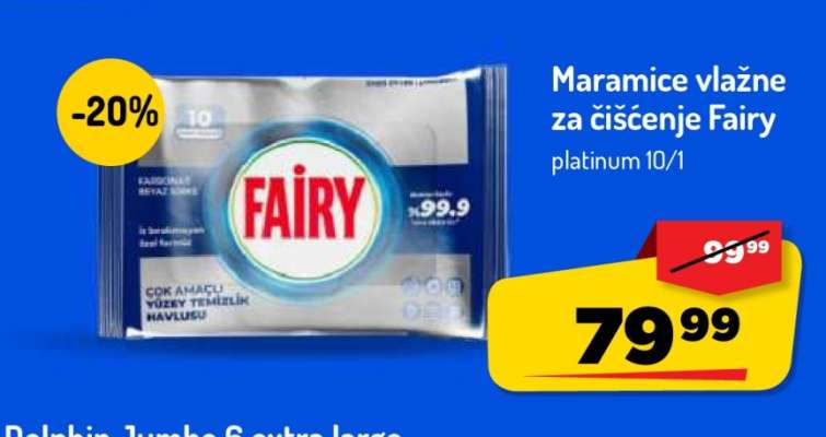 Maramice vlažne za čišćenje Fairy