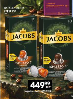 Kapsule Jacobs espresso 10/1