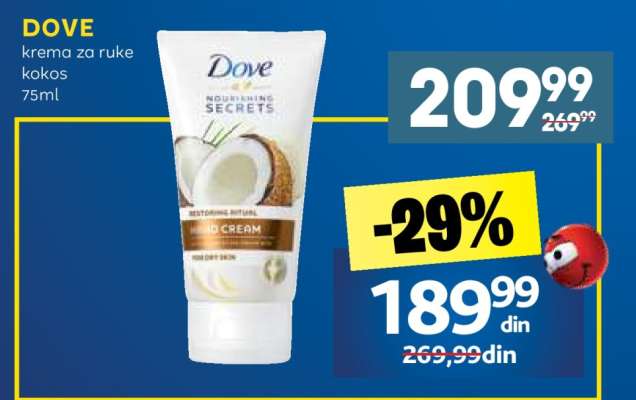 DOVE krema za ruke kokos 75ml