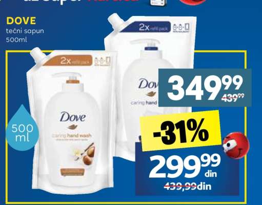 DOVE tečni sapun 500ml
