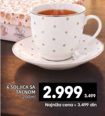 6 ŠOLJICA SA TACNOM