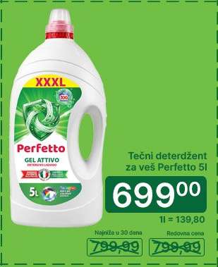 Tečni deterdžent za veš Perfetto 5l