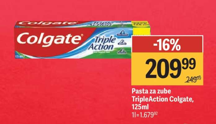 Pasta za zube TripleAction Colgate, 125ml