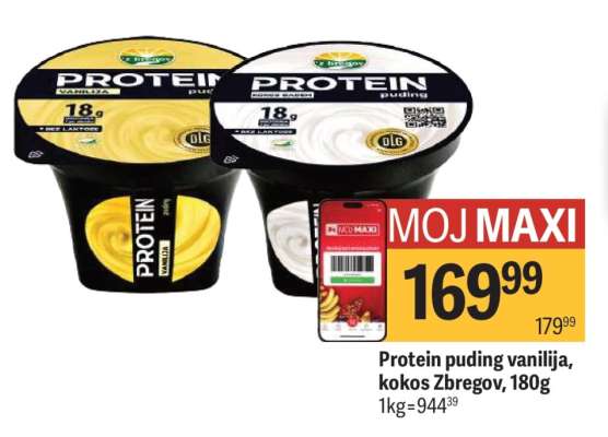 Protein puding vanilija, kokos Zbregov, 180g
