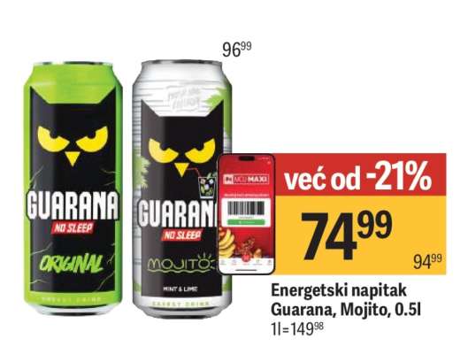 Energetski napitak Guarana Mojito 0,5l