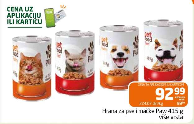 Hrana za pse i mačke Paw 415 g