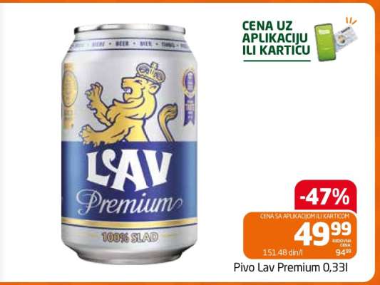 Pivo Lav premium 0,33l