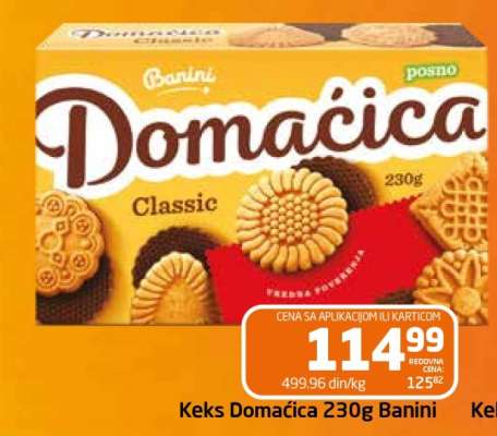 Keks Domaćica 230g Banini