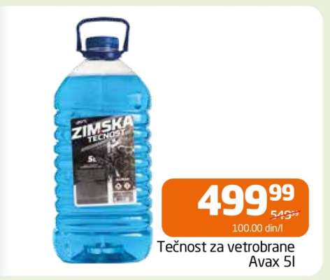 Tečnost za vetrobrane Avax 5l