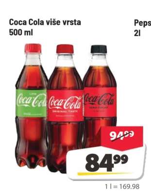 Coca Cola više vrsta 500 ml