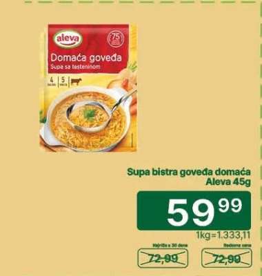 Supa bistra goveđa domaća Aleva 45g