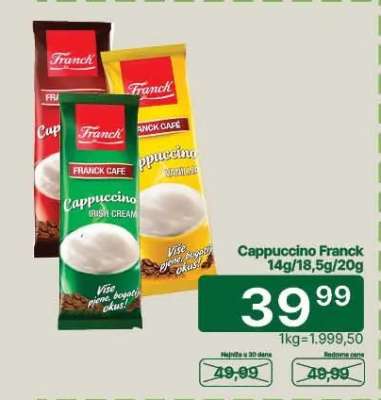 Cappuccino Franck 14g/18,5g/20g