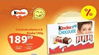 Čokolada mlečna t-8 Kinder 100g