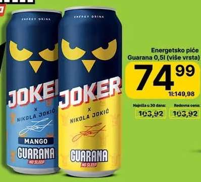Energetsko piće Guarana 0,5l (više vrsta)