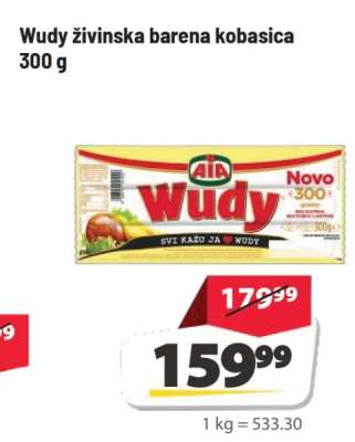 Wudy žívinska barena kobasica 300 g